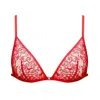 Monique Morin Lingerie Women's Moonstruck Triangle Bralette Fire Red In Red
