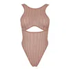 Monique Morin Lingerie Women's Neutrals Vertigo Cutout Bodysuit Mushroom