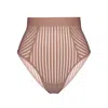 Monique Morin Lingerie Women's Neutrals Vertigo Hi Waisted Brief Mushroom