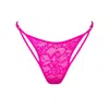 Monique Morin Lingerie Women's Pink / Purple Hologram Adjustable Thong Electric Magenta In Pink/purple