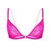 Monique Morin Lingerie Women's Pink / Purple Hologram Bralette Electric Magenta In Pink/purple