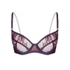 Monique Morin Lingerie Women's Pink / Purple Moonstruck Balconette Bra Velvet In Pink/purple