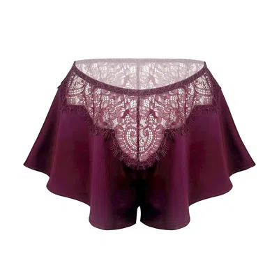Monique Morin Lingerie Women's Pink / Purple Moonstruck Shorts Velvet In Pink/purple