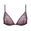 Monique Morin Lingerie Women's Pink / Purple Moonstruck Triangle Bralette Velvet In Pink/purple