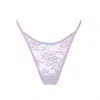 Monique Morin Lingerie Women's Pink / Purple Wild Lace Lilac Hint Adjustable Thong In Pink/purple