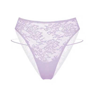 Monique Morin Lingerie Women's Pink / Purple Wild Remix High Leg Panty Lilac Hint In Pink/purple
