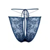Monique Morin Lingerie Women's Rush Bikini Ouvert Dark Denim Blue In Blue