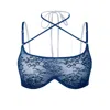 Monique Morin Lingerie Women's Rush Wired Bra Denim Blue In Blue