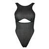 Monique Morin Lingerie Women's Vertigo Cutout Bodysuit Black In Black
