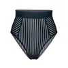 Monique Morin Lingerie Women's Vertigo Hi Waisted Brief Black In Black