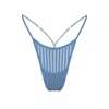 Monique Morin Lingerie Women's Vertigo Micro-g Thong Denim Blue In Blue