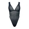 Monique Morin Lingerie Women's Vertigo X Back Bodysuit Black In Black