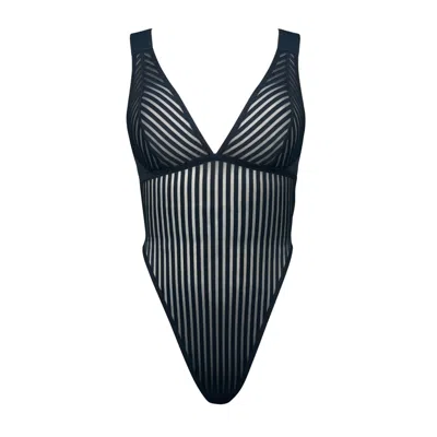 Monique Morin Lingerie Women's Vertigo X Back Bodysuit Black