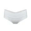 Monique Morin Lingerie Women's White Core Low Rise Hipster Crystal