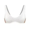 Monique Morin Lingerie Women's White Core Scoop Neck Bralette Crystal In White