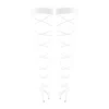 Monique Morin Lingerie Women's White Crisscross Stay Up Crystal In White