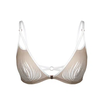 Monique Morin Lingerie Women's White Ether Bralette Crystal