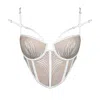 Monique Morin Lingerie Women's White Ether Bustier Crystal In White