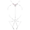 Monique Morin Lingerie Women's White Frisson Body Harness Crystal