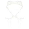 Monique Morin Lingerie Women's White Moonstruck Lace Harness Crystal