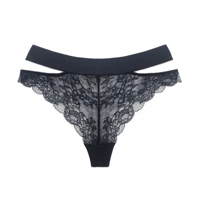 Monique Morin Lingerie Women's Wild Lace Cheeky Panty Black
