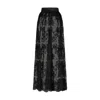 Monique Singh Women's Black Embroidered Lace Skirt In Black