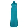 MONIQUE SINGH WOMEN'S GREEN / BLUE TEAL SILK DRESS