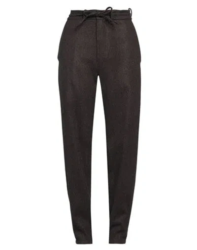 Moniquevanheist Woman Pants Dark Brown Size S Merino Wool