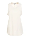 Moniquevanheist Woman Tank Top Cream Size L Cotton In White
