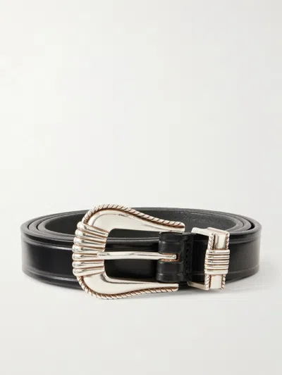 Monitaly 2.5cm Leather Belt In Black