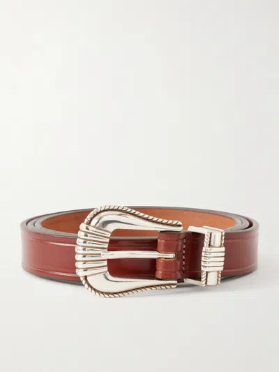 Monitaly 2.5cm Leather Belt In Brown
