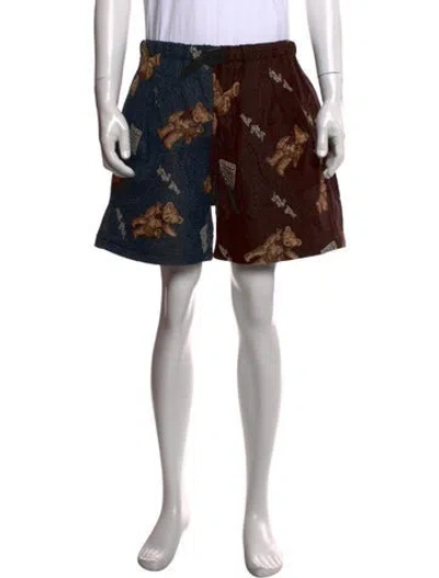 Pre-owned Monitaly Graphic Print Shorts In Multi