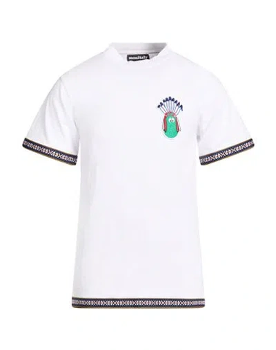 Monitaly Man T-shirt White Size S Cotton