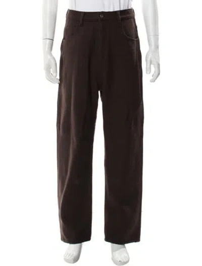 Pre-owned Monitaly Wool Pants In Brown