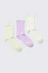 Monki 3-pack Frill Socks In Multi