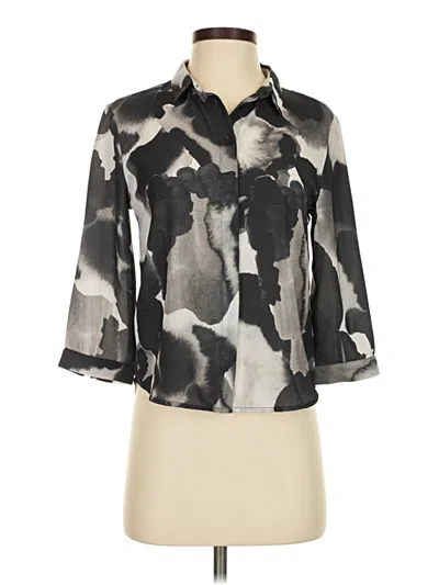 Pre-owned Monki 3/4 Sleeve Blouse In Gray