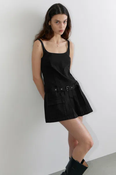 Monki Belted Pleated Mini Dress