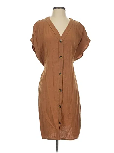 Pre-owned Monki Casual Dress In Brown