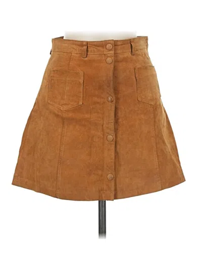 Pre-owned Monki Casual Skirt In Brown