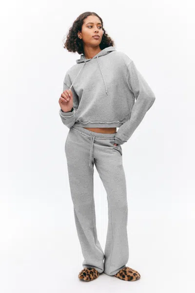 Monki Cropped Terry Pyjama Hoodie