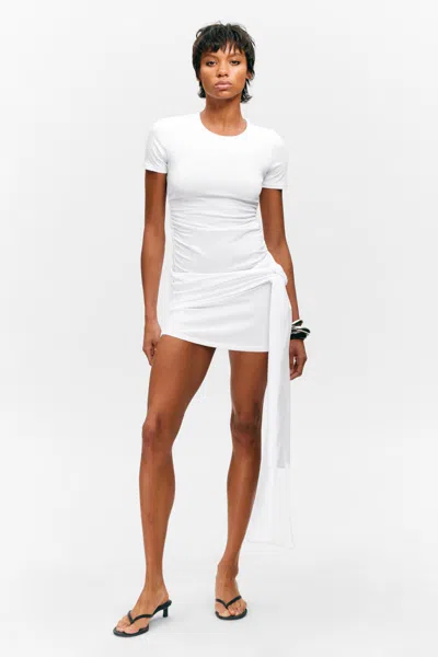 Monki Draped Tie-front Mini Dress