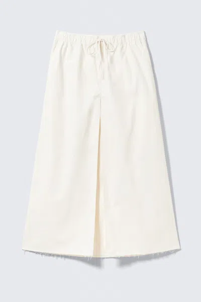 Monki Drawstring Cotton Canvas Maxi Skirt