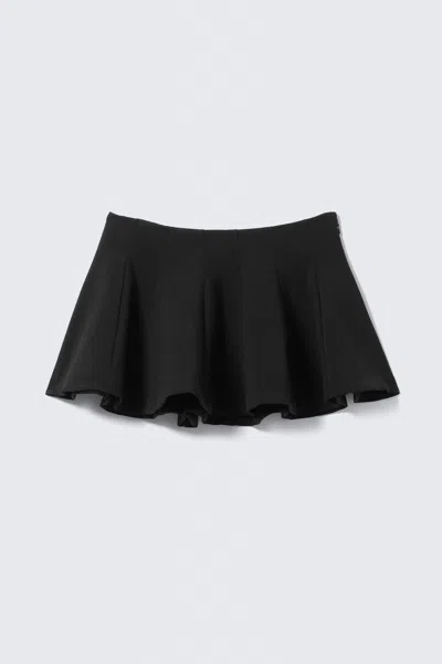 Monki Flared Mini Tutu Skirt In Black