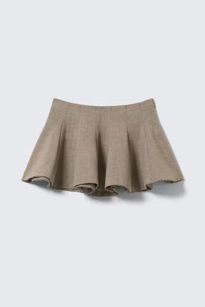 Monki Flared Mini Tutu Skirt In Sand