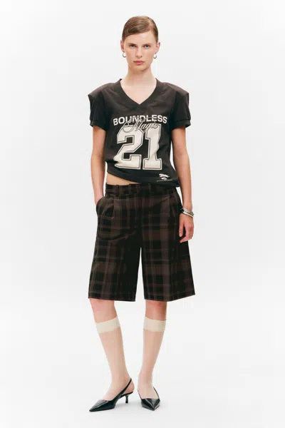 Monki Graphic V-neck T-shirt