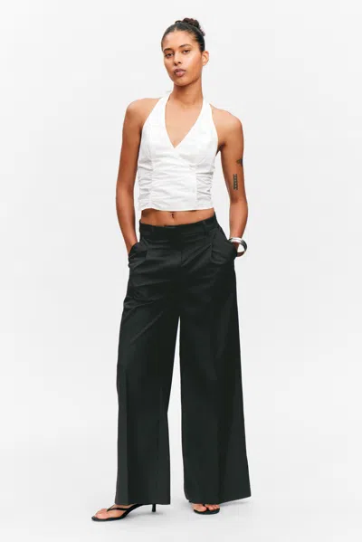 Monki High Waisted Wide Leg Suiting Trousers