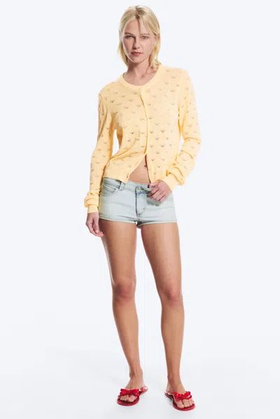 Monki Knitted Pointelle Cardigan