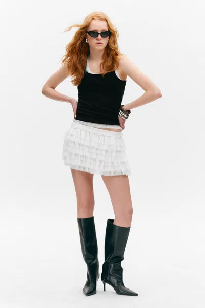 Monki Layered Frill Mini Skirt