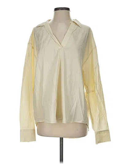 Pre-owned Monki Long Sleeve Blouse In Ivory