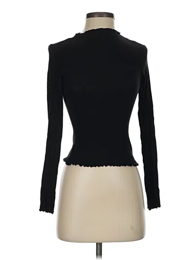 Pre-owned Monki Long Sleeve Top Black Turtleneck Tops